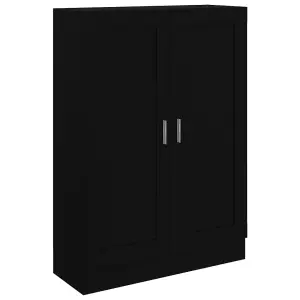 Berkfield Book Cabinet Black 82.5x30.5x115 cm Engineered Wood