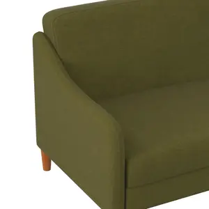 Jasper coil 3-seater Sofa Bed in green fabric