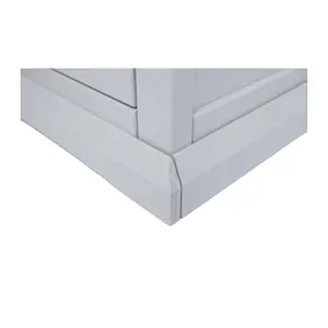 Loreo Light Grey 1 Drawer TV Cabinet Chrome Cup Handle