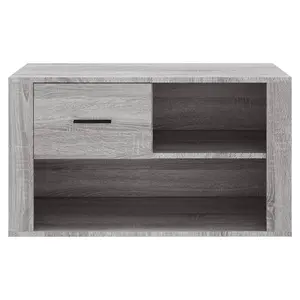 Berkfield Shoe Cabinet Grey Sonoma 80x35x45 cm Engineered Wood