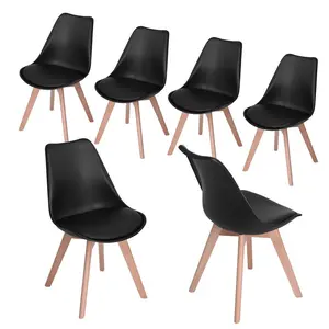 Nero Upholstered Dining Chair (Set of 6) Black