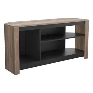 AVF CAG120GO Calibre Alto 1200 Corner TV Stand with Vertical Storage - Rustic Oak