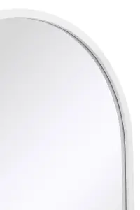 MirrorOutlet The Arcus White Framed Arched  Mirror 140CM X 70CM