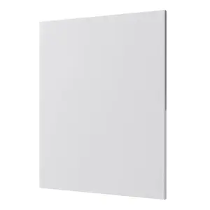 GoodHome Stevia & Garcinia Innovo handleless gloss light grey slab Standard End panel (H)715mm (W)595mm