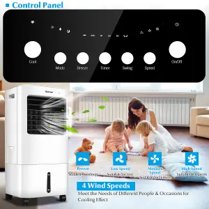 Costway 3 in 1 Evaporative Air Cooler Humidifier W/ 20L Water Tank & 3 Modes