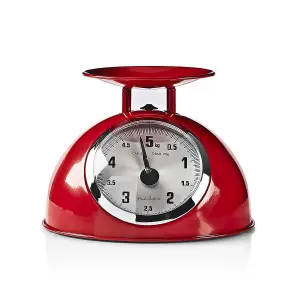 Retro Mechanical Kitchen Scales, Analogue Display, Max. 5Kg Capacity, Stainless Steel