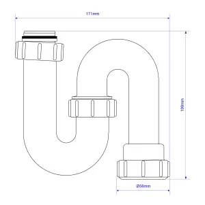 McAlpine Swivel Basin Trap (Dia)32mm