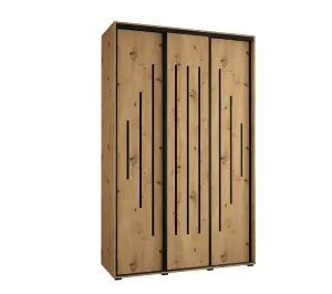  Cannes XII Sliding Door Wardrobe W160cm - Elegant Oak Artisan Storage Solution