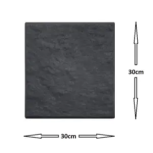 10 x Square Stomp Stone Graphite (30cm square x 3cm thick)