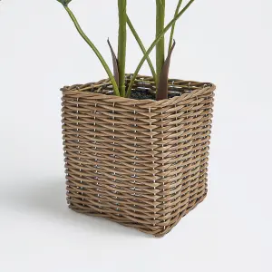 Palm Leaf Tree in Basket Artificial Plant Natural Style New Home Decorative Fake