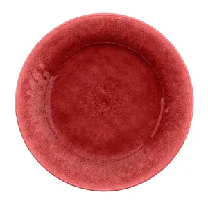 Purely Home Potters Reactive Glaze Red Melamine Dinner Plate