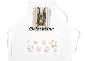 Purely Home Dobermann Apron - Novelty Kitchen Gift for Dog Lovers