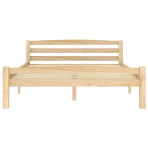 Berkfield Bed Frame Solid Pinewood 140x200 cm