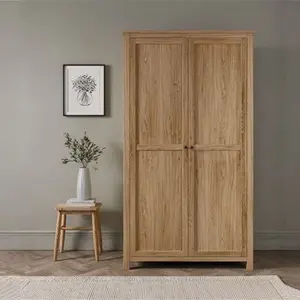 Dunelm Olney Double Wardrobe, Farmhouse, Medium Wood, Oak