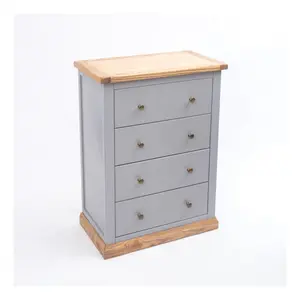 Bicarri 4 Drawer Chest of Drawers Brass Knob