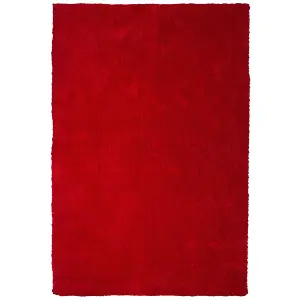 Shaggy Area Rug 160 x 230 cm Red DEMRE