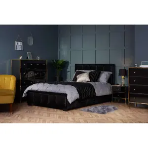 Birlea Fenwick 4 Drawer Chest Black & Gold