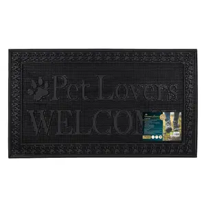 JVL Fauna Lovers Scraper Rubber Pin Doormat, 40x70cm