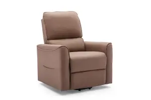 Clifton Electric Fabric Single Motor Rise Recliner Lift Mobility Tilt Chair (Mocha)