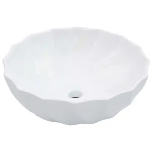 vidaXL Wash Basin 46x17 cm Ceramic White