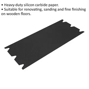 25 Pack Heavy-Duty Floor Sanding Sheets - 205 x 470mm - 60 Grit Silicone Carbide Paper