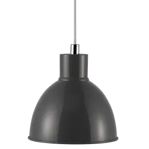 Nordlux Pop Indoor Living Dining Pendant Ceiling Light in Anthracite (Diam) 21.5cm