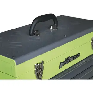 Compact Green 2 Drawer Tool Chest - 510 x 225 x 300mm Portable Storage Solution