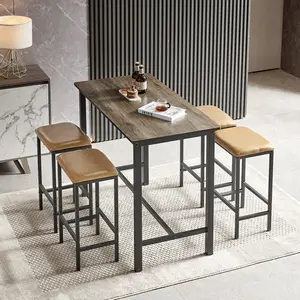 Stoltz 4 - Person Dining Set Brown / Oak/White / Black