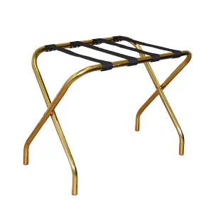 Harbour Housewares - Folding Metal Luggage Rack - Gold