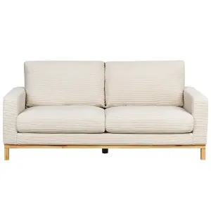 2 Seater Jumbo Cord Sofa Light Beige SIGGARD