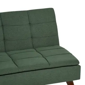 Beliani Retro Sofa Bed RONNE Dark Green