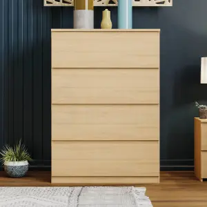 Vida Designs Denver Pine 4 Drawer Chest (H)960mm (W)700mm (D)400mm