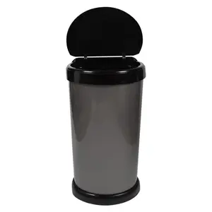 42 Litre Touch Top Waste Bin Gray