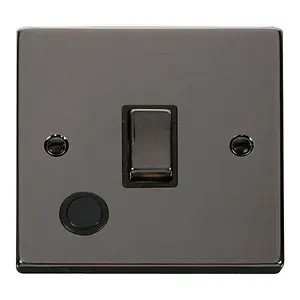 Black Nickel 1 Gang 20A Ingot DP Switch With Flex - Black Trim - SE Home