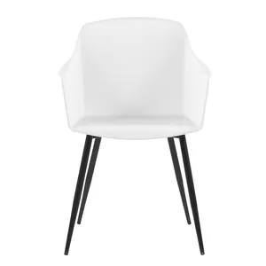 Scot Dining Chair (Set of 2) White / Black