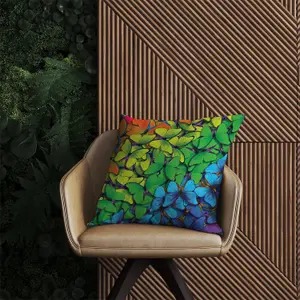 Multicoloured Butterflies Outdoor Cushion 60cm x 60cm