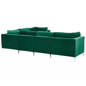 Corner Sofa EVJA Green Velvet Left Hand