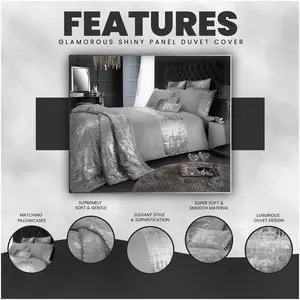 Tomaszewski Polyester Solid Colour Duvet Cover with Pillowcases Grey / Single Duvet Cover + 1 Standard Pillowcase