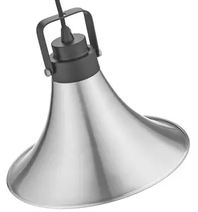 Luminosa Spring Dome Ceiling Pendant Satin Nickel, E27