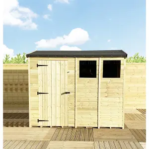 6 x 4 Garden Shed REVERSE Pressure Treated T&G Single Door Apex Wooden Garden Shed - 1 Window (6' x 4') / (6ft x 4ft) (6x4)