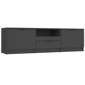 vidaXL TV Cabinet Black 140x35x40 cm Engineered Wood