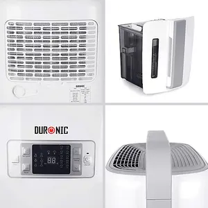 Duronic DH20 Dehumidifier, Prevents Mould, Damp and Condensation, Collects 20L per Day, 4L Tank Capacity, Timer, 320W (white)