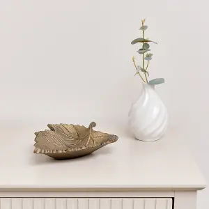 Melody Maison Rustic Bronze Leaf Trinket Tray Dish