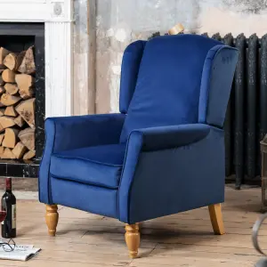 Barksdale Recliner Armchair - Dark Blue