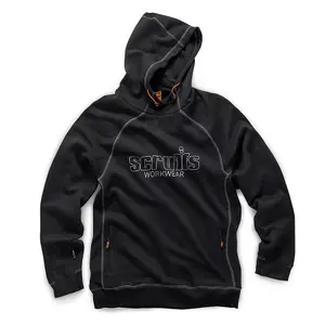 Scruffs Trade Work Hoodie Black Men's Hooded Jumper - XXL