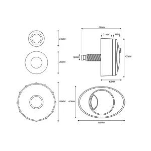 Rimless D Shape Back to Wall Toilet Pan with Soft Close Slim Seat and Concealed Cistern Black Oval Push Button