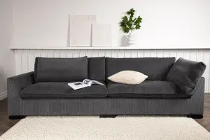 Durham Sofa , Wood / Dark Grey