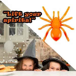 Light Up Spider with Suction Halloween Party, Trick or Treat  Orange