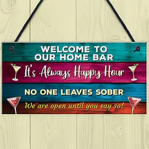 Red Ocean Colourful Bar Sign For Home Bar Garden Signs And Plaques Funny Bar Sign Shed Summerhouse Man Cave Sign Gift For Him Her