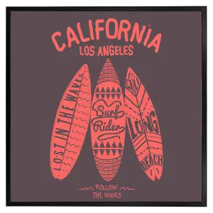 California surf (Picutre Frame) / 12x12" / White